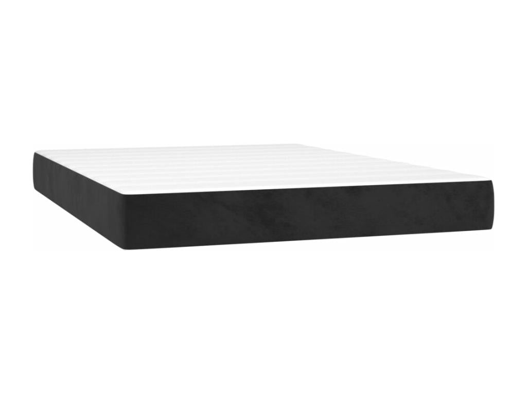 Chicyla bed base with mattress and LED, black, 140x190 cm, LALZ97178