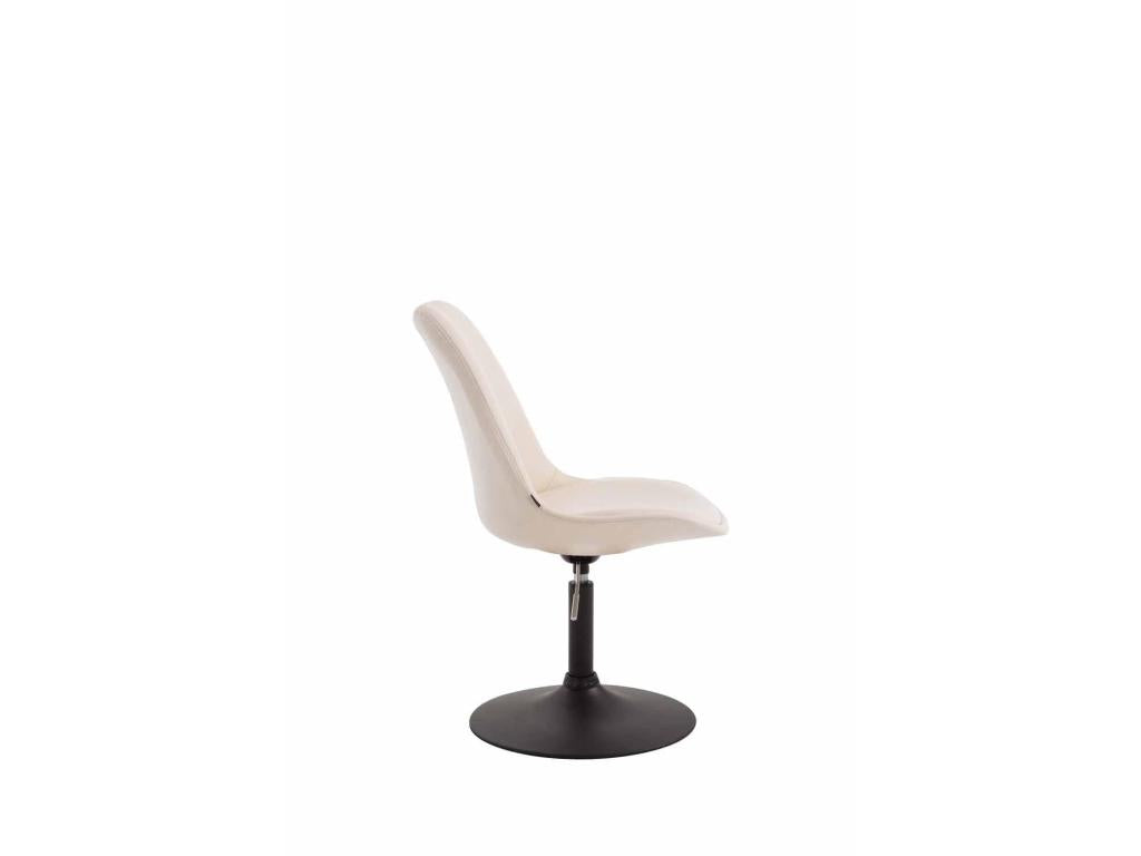 Dining chair - Faux leather / Metal - Cream - Domopure XFKI00443