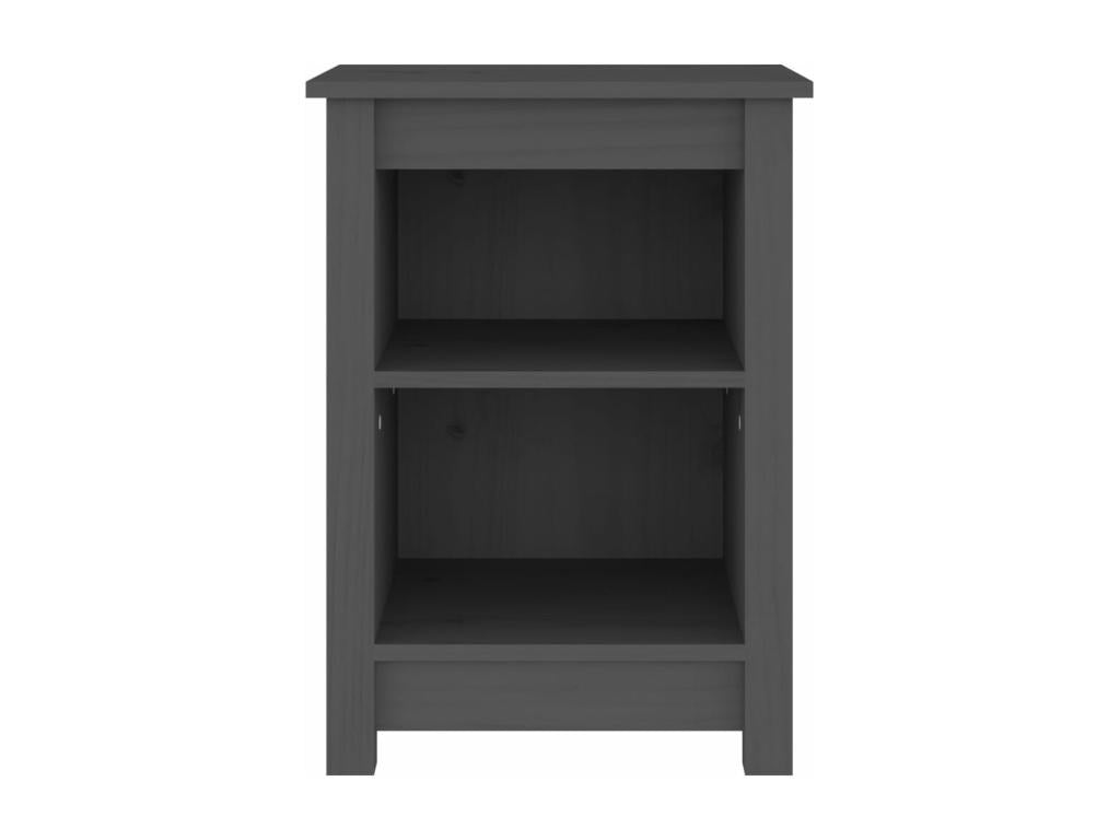 Grey bedside table 40x35x55 cm Solid pine wood PGYP56420