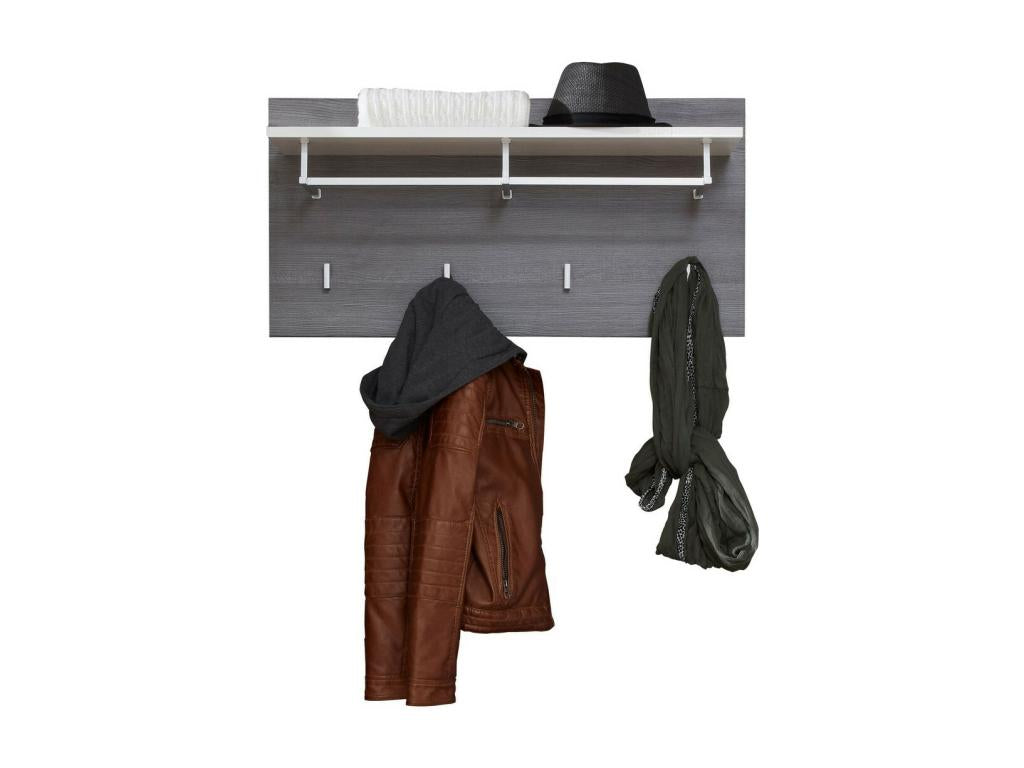 Chicyla Wall-Mounted Coat Rack, Grey, 80x40x28 cm, Chicyla GFCO37863