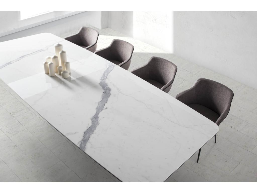 Chicyla fabric chair with steel legs - Set of 2 - Chicyla color 30 LKAS76018