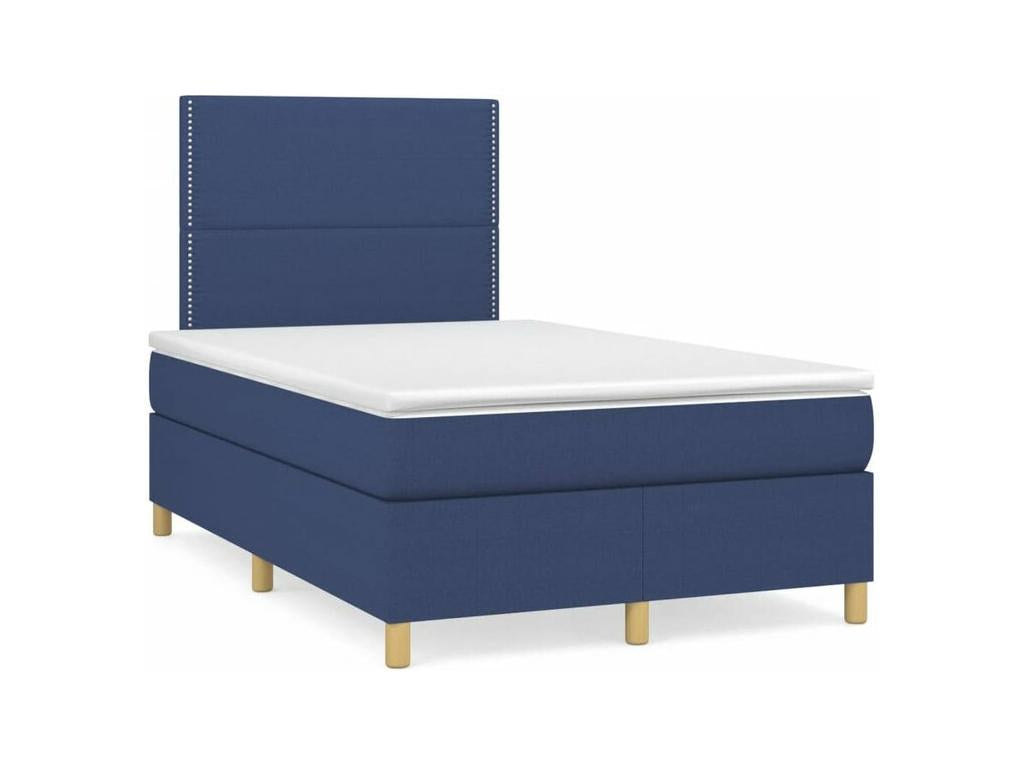 Domopure bed base with mattress, blue, 120x200 cm, fabric, UDBO44454