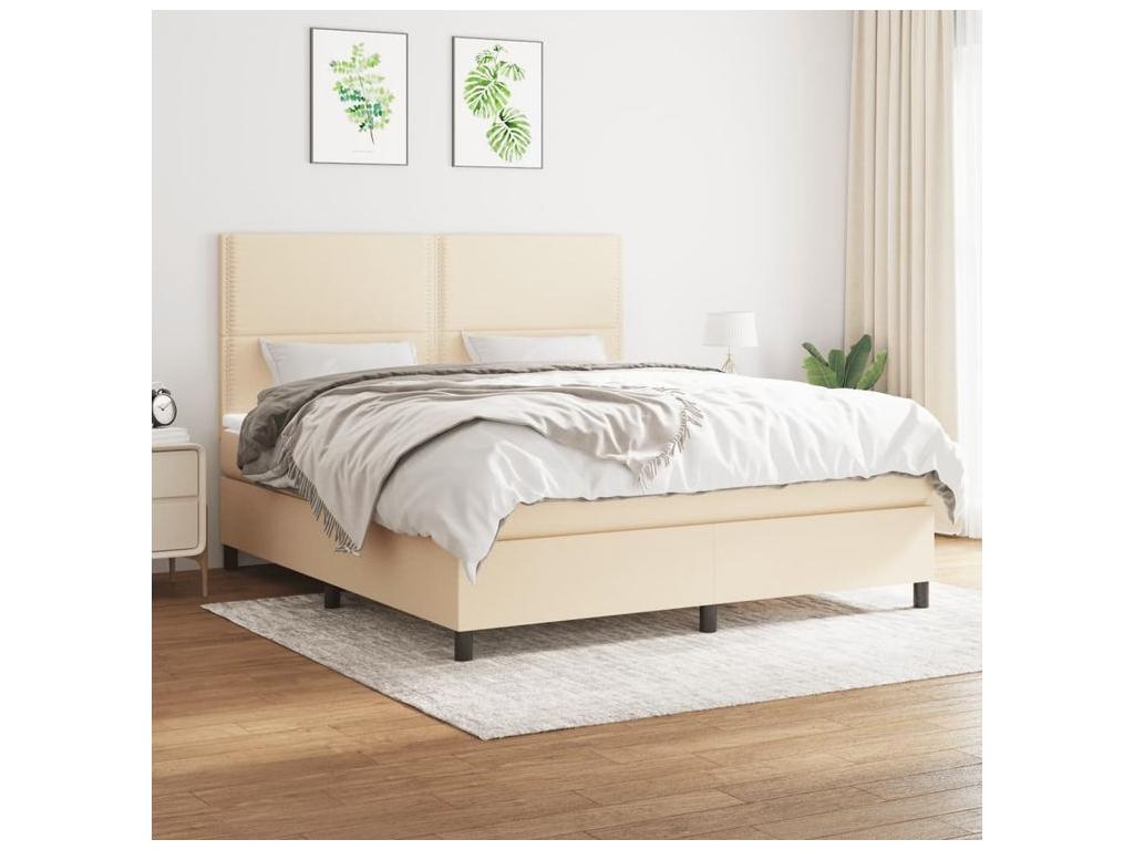 Chicyla bed base with cream mattress 180x200 fabric SDPX23226