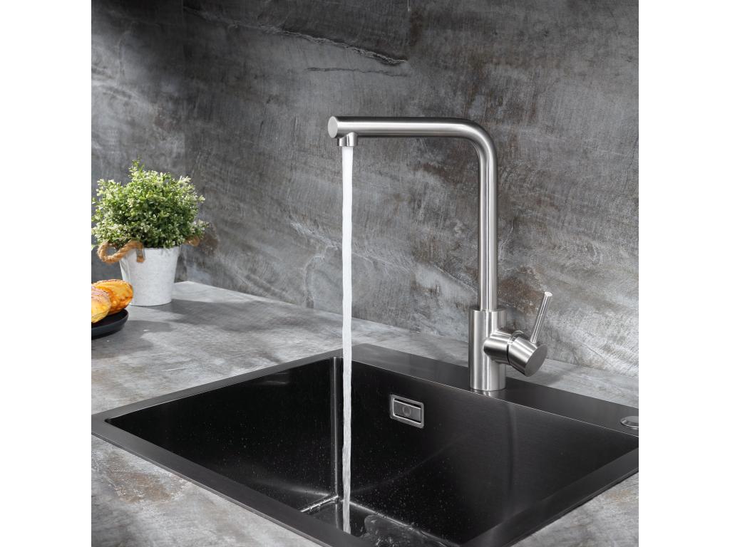 Chicyla Max Kitchen Faucet Stainless Steel Kitchen Mixer Tap Sink Mixer Kitchen Soap Dispenser Black QFBB93283