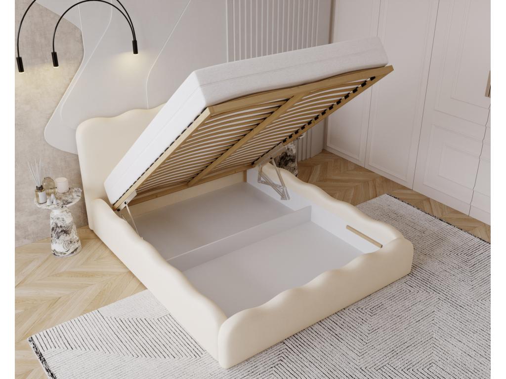 Chicyla Bed with Storage, Double Bed 160x200 cm, Chicyla Curly Bed, Brown Anthology 5 UELE72741