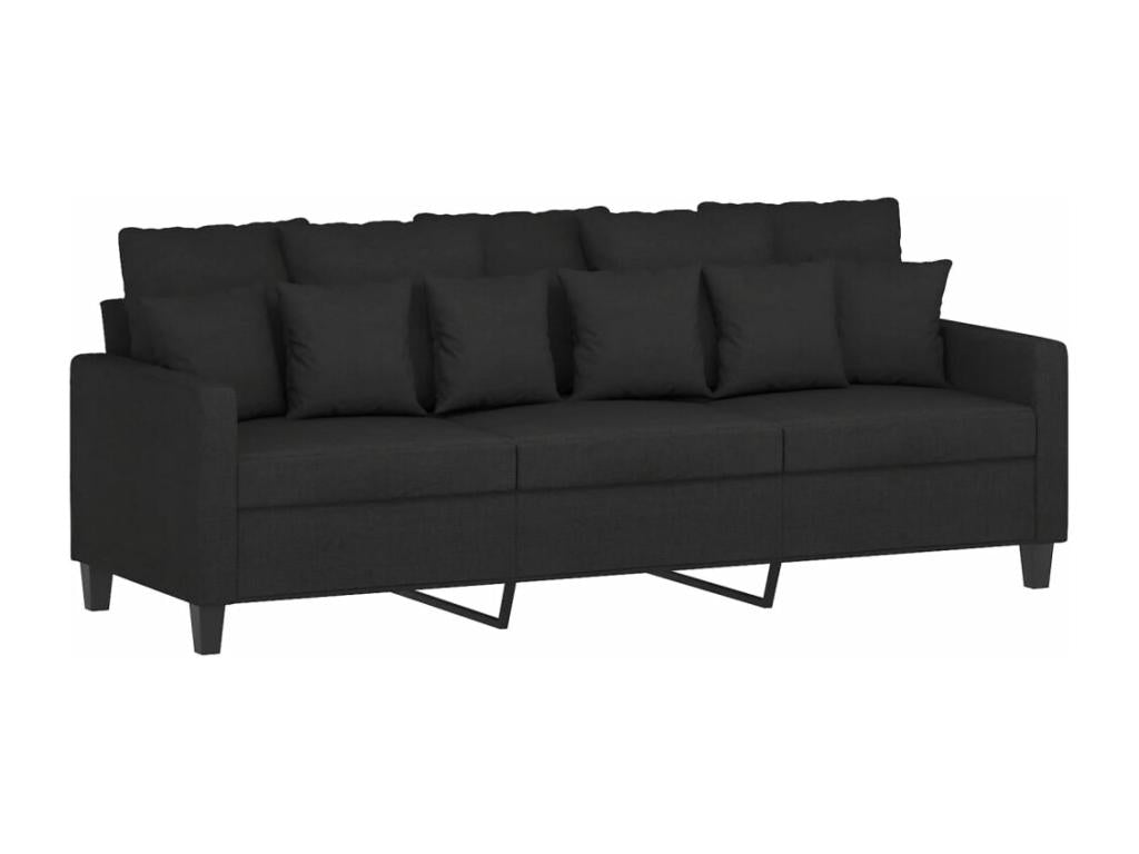 3-seater sofa, black, 180 cm, fabric, WWME43641