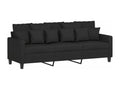 3-seater sofa, black, 180 cm, fabric, WWME43641