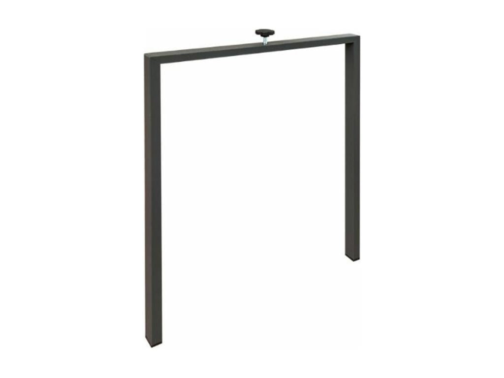 Extendable console table in wood and 2 anthracite steel legs, Elatra 90x40-196 or 90x40-300, White, 2-leg support, 3 thick extensions, CXSR50949