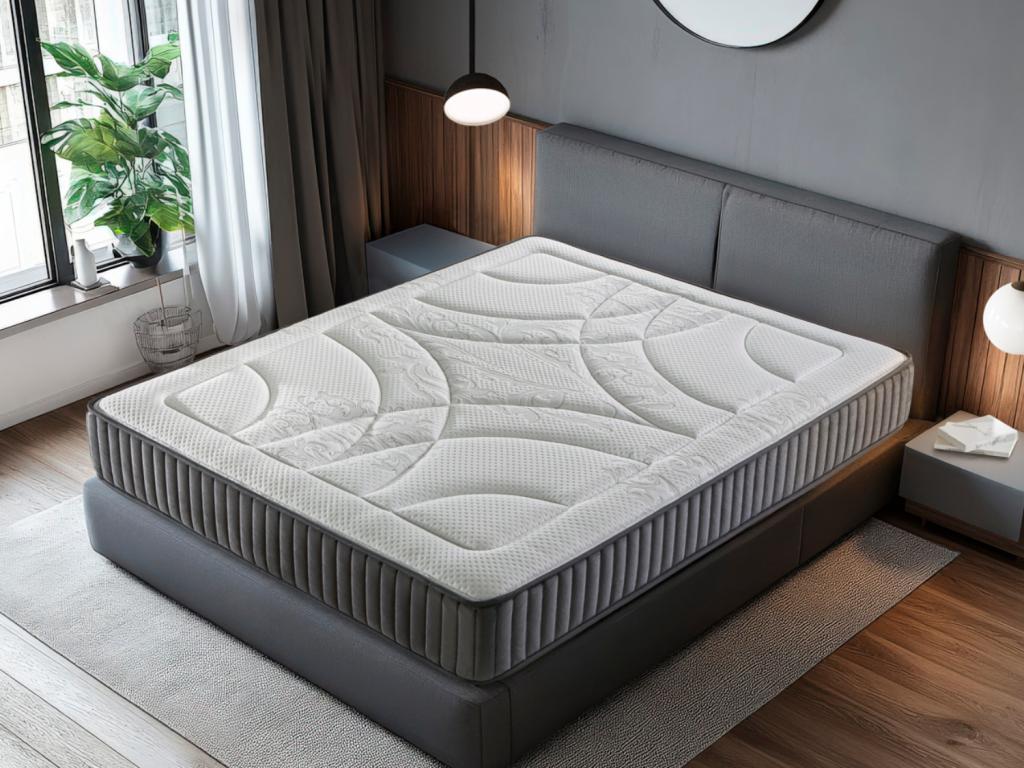Domopure Mattress 135x200 cm, 24 cm Thick - High-Density Foam - Multi-Zone Comfort System KTCJ46216