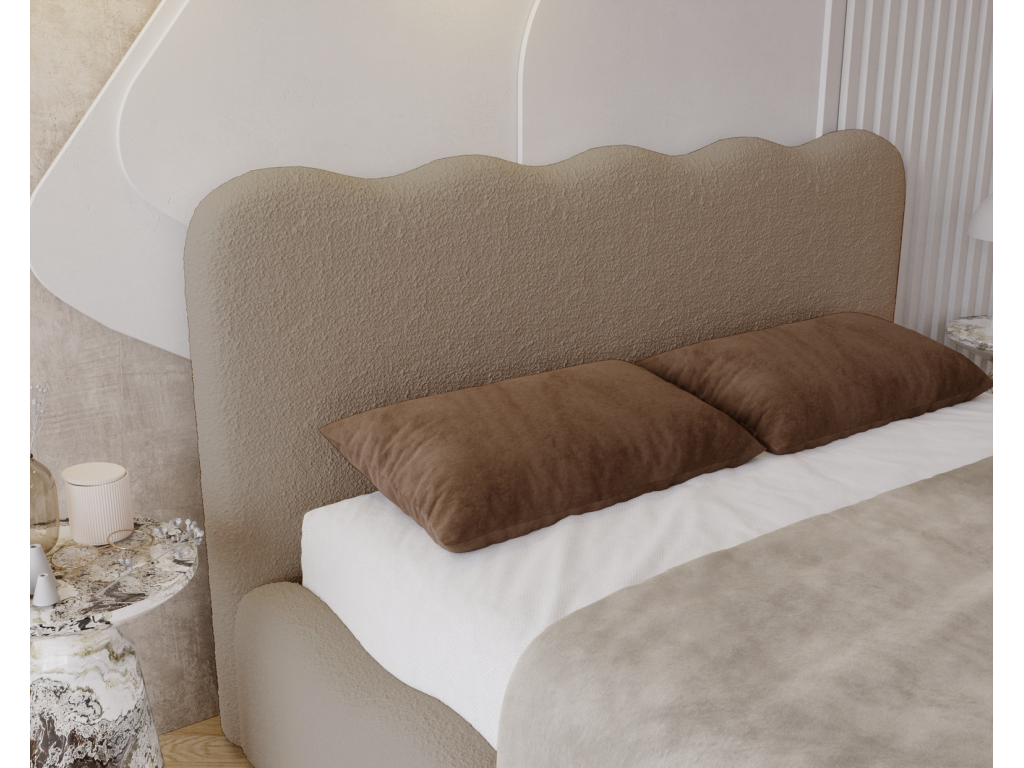 Chicyla Bed with Storage, Double Bed 160x200 cm, Chicyla Curly Bed, Brown Anthology 5 UELE72741