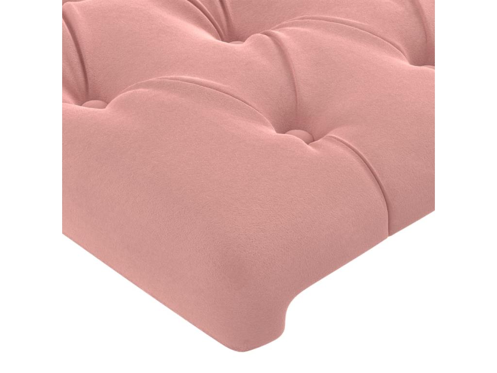 2-piece headboard set, pink, 100x7x78/88 cm, velvet, MNNO82066