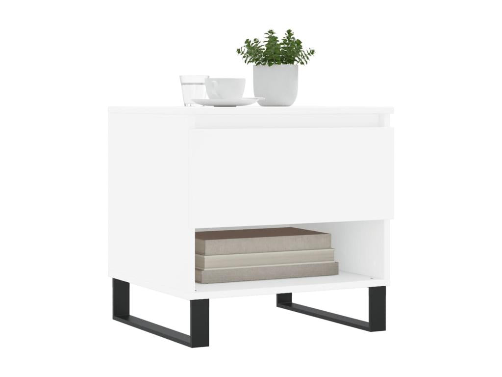 2-piece white coffee tables, 50x46x50 cm, engineered wood, DJOK78754