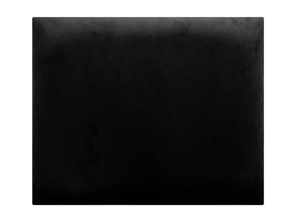 Chicyla Upholstered Headboard in High-Quality Velvet, Chicylaérieure Composed of Interchangeable Self-Adhesive Panels for Bedroom, Black, 105 cm, PXDS14500