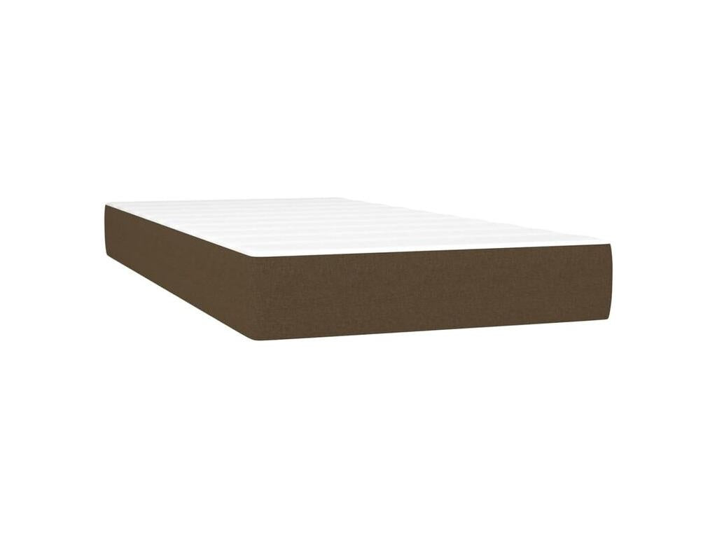 Bed base with dark brown mattress, 90x200 cm